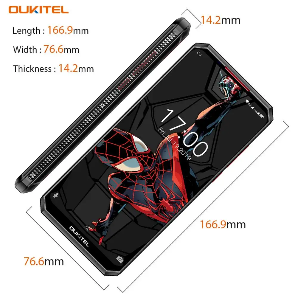 OUKITEL Smartphone K13 Pro Android 9.0 OTA NFC Fingeraftryk Mobiltelefon 6.41