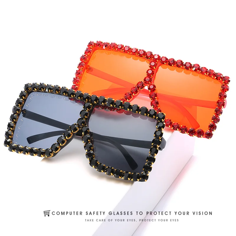 Overdimensioneret Sløjfe Solbriller Kvinder 2020 Luksus Mærke Krystal Diamant-Pladsen Sol briller Kvinde Nuancer Damer Solbrille UV400