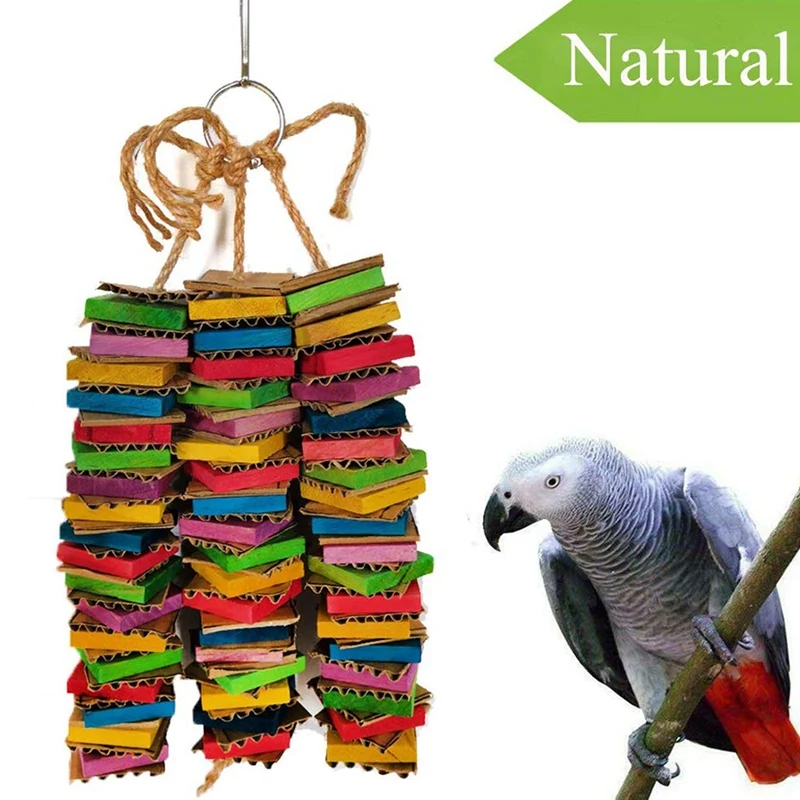 Parrot Legetøj til Store Fugle Pap Stor Fugl Legetøj Afrikanske Grå Papegøje Legetøj Naturlige Træ-Fugl Bur Tygge Legetøj med Klip