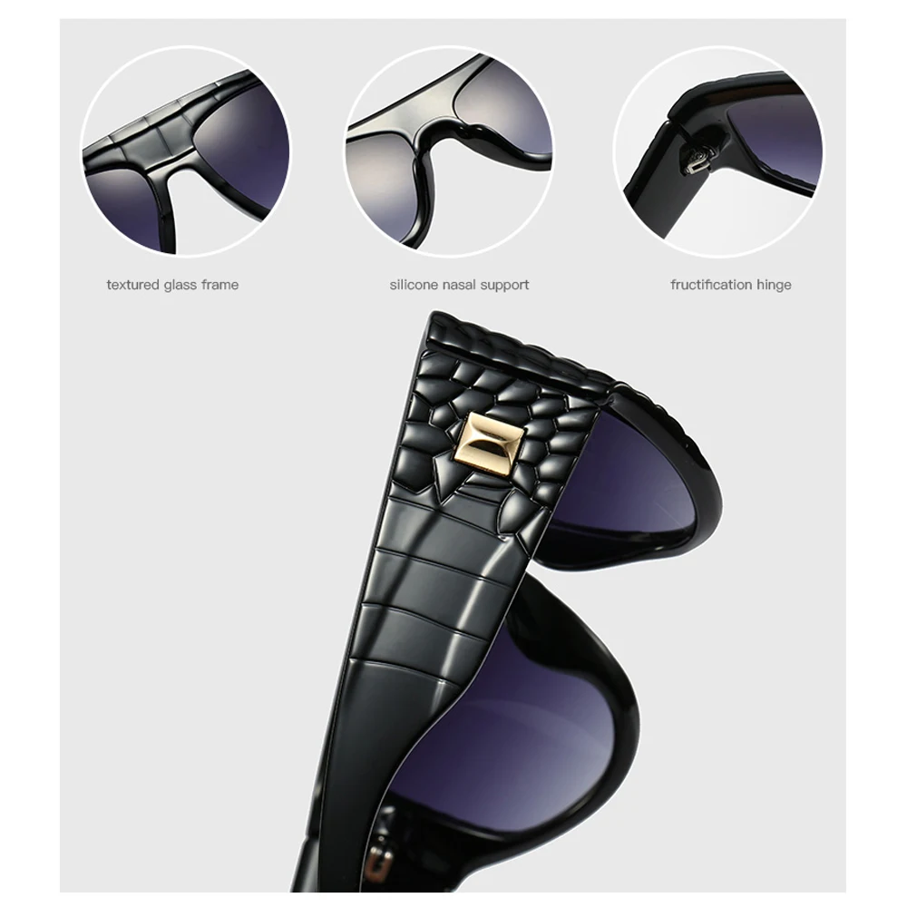 Peekaboo stor tyk ramme overdimensionerede solbriller kvinder sort hvid solbriller til damer 2020 uv400 gave elementer til kvinder