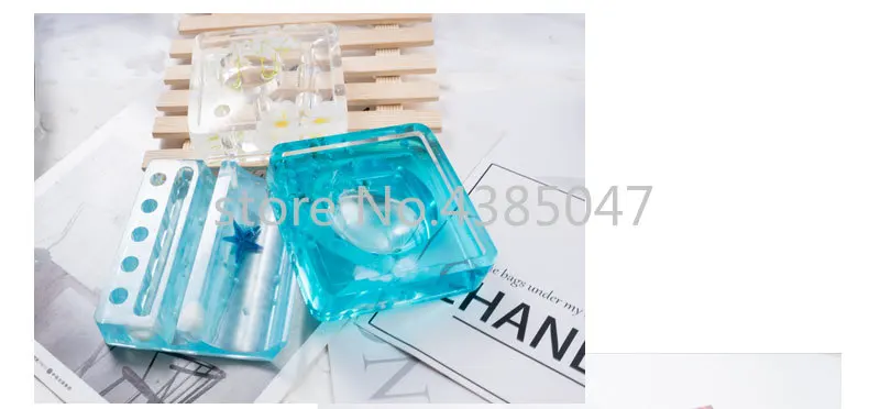 Pen Indehaveren Askebæger opbevaringsboks UV-Resin Epoxy Smykker Skimmel Kort, Smykker, Værktøj Tilbehør