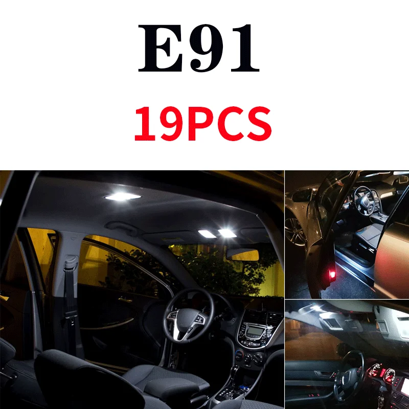 Perfekt Hvid Canbus-Fejl Gratis LED pære indvendige dome kort indendørs lys Kit til 1990-2013 BMW 3 Serie E36 E46 E90 E91 E92 E93