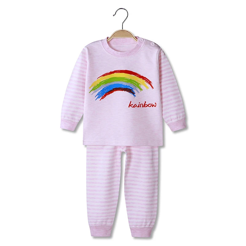 Piger Pyjamas Børn Nattøj Børn Tegnefilm Tøj Sæt Baby langærmet Pyjamas Hjem Tøj til Drenge i 1-4 År