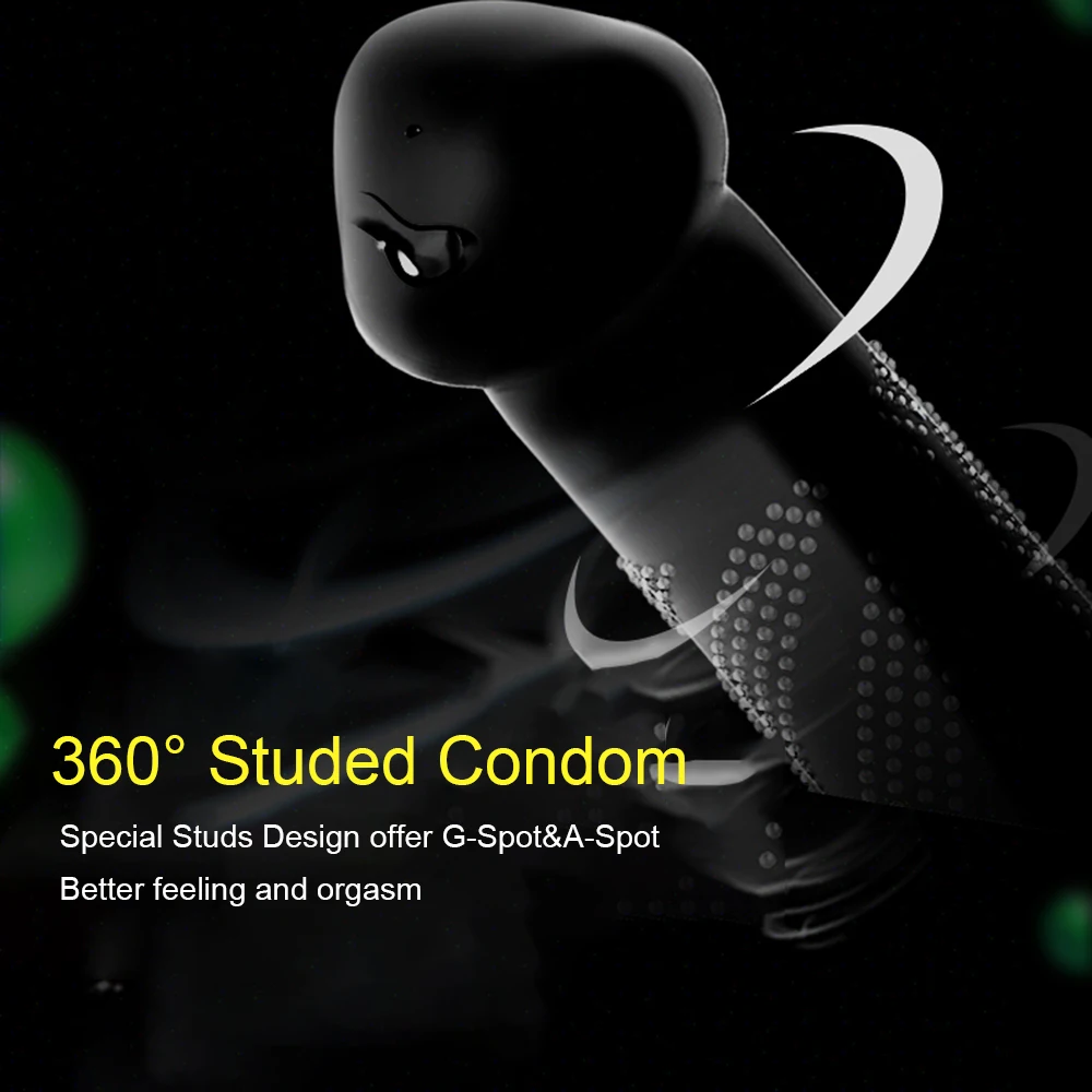Plus Størrelse 3CM Perler Kondomer Til Mænd Penis Extender Naturlig Latex Genanvendelige Bolden Hovedet Vedhæftet fil Stor Pik Spidse Kondomer for Sex