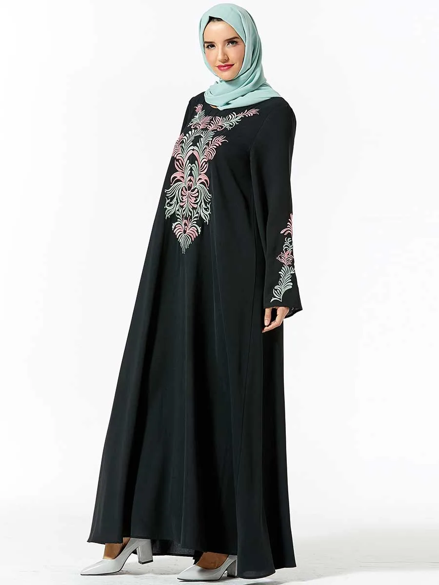 Plus Størrelse 4XL Muslimske Abaya Kjole til Kvinder Flæse Ærmer A-linje Dubai tyrkisk Kaftan Maxi Kjole Big Swing Islamisk Tøj Ny