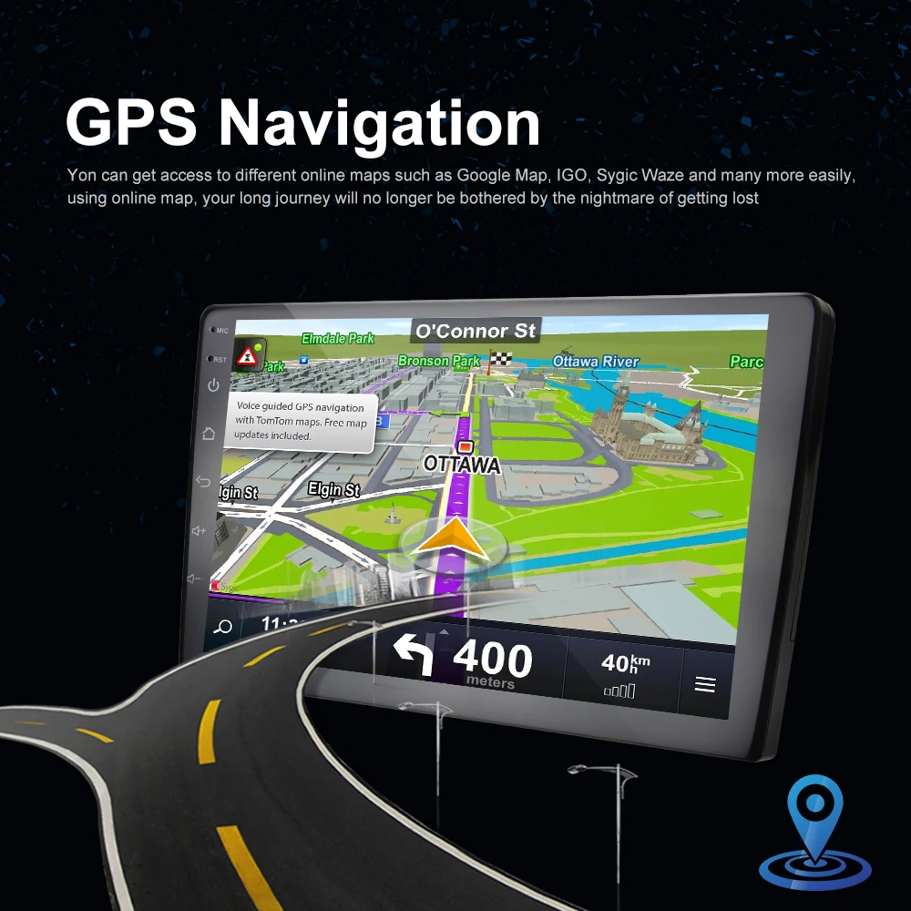 Podofo Android 2Din GPS Bil Stereo Radio 9