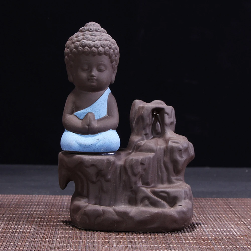 Porcelæns Ler Mini Kinesisk Buddhisme, Zen-Munke Buddhismen Små Statuer Lidt Meditation Munk Miniature Buddha-Statuer Håndværk