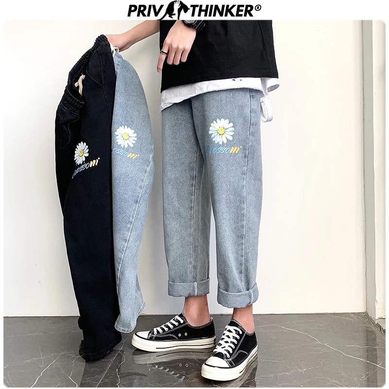 Privathinker Print Vintage Harem Bukser Mænds Jeans 2020 Forår Mode-Jeans Bukser Mand Casual Denim Harem Bukser Bunde Tøj