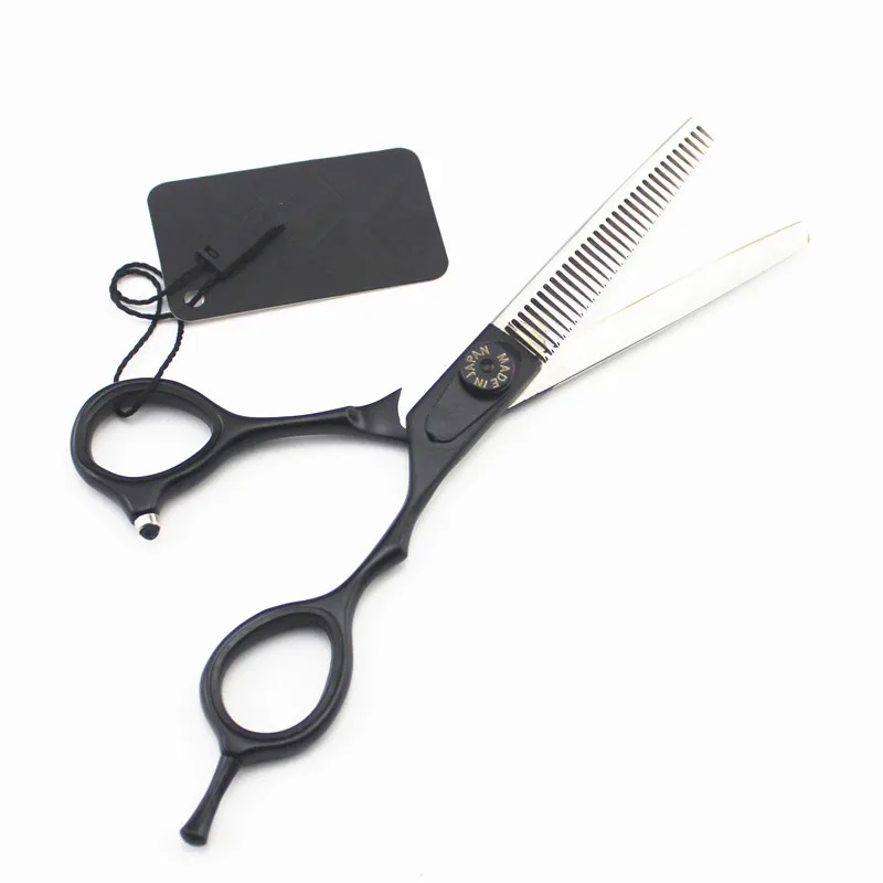 Professional japan 440c 6 tommer sort klippe hår skære saks frisør-makas haircut udtynding saks frisør saks sæt