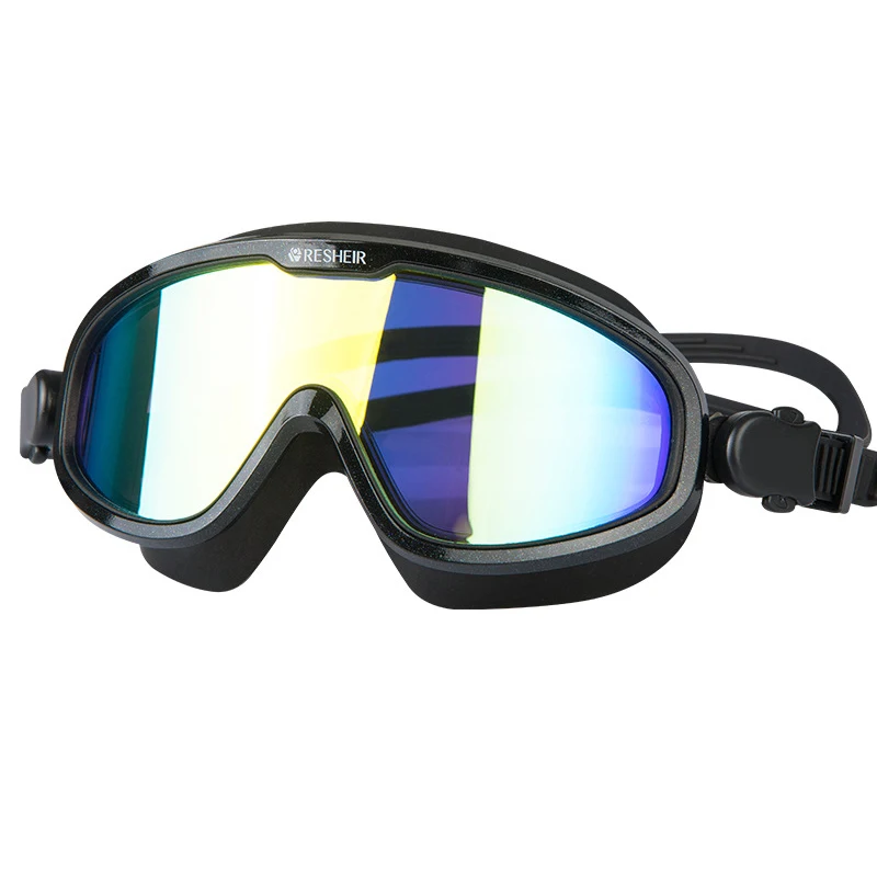 Professionel Plating Anti-UV-Svømning briller Anti Tåge Vandtæt Kvinder Dykning briller Silikone Ramme Svømme Briller Dykning Maske