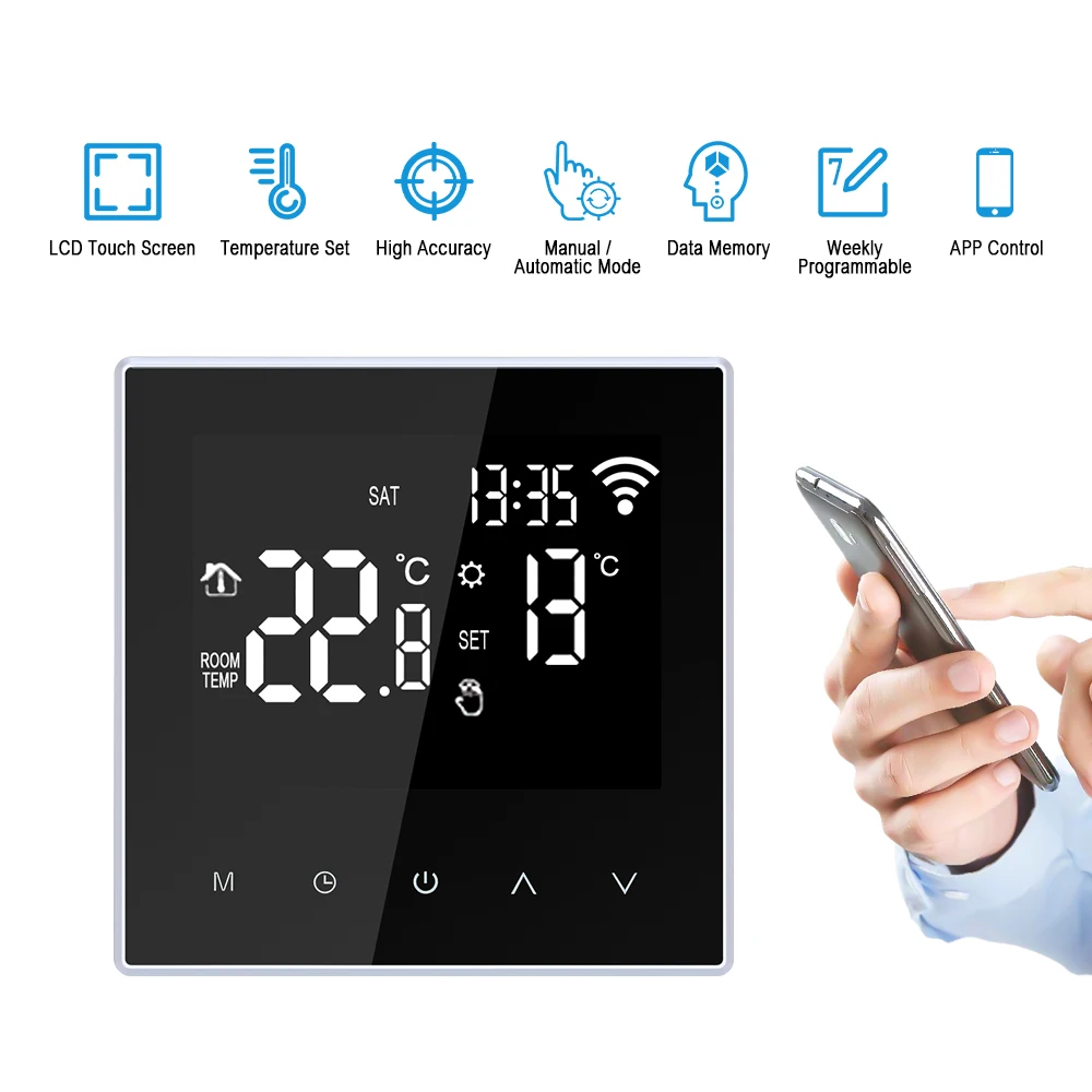 Programmerbare Temperatur Controller WiFi Termostat Temperatur Controller Intelligent Termostat Digital Temperaturregulator