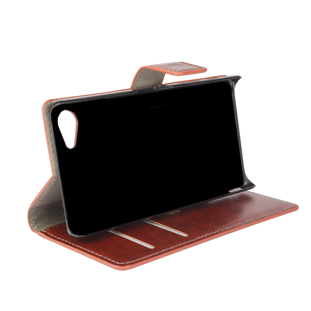 Pu Læder flip case card holder etui til Sony Xperia Z5 Kompakt E5803 E5823 beskyttende dække sagen coque fundas