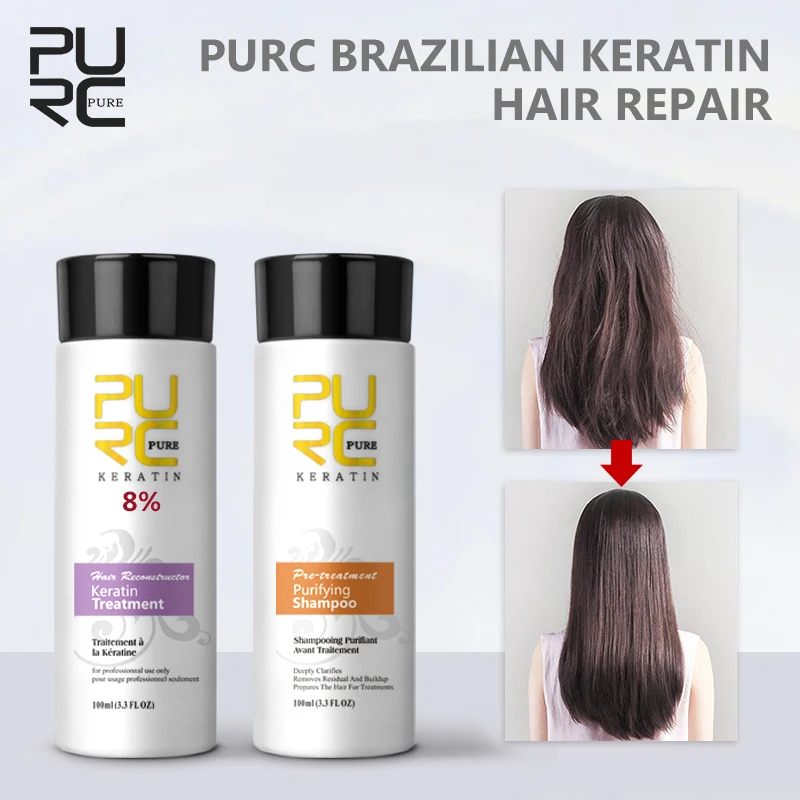 På tilbud! PURC Brasilianske chokolade keratin behandling formalin 8% fladjern sæt reparation beskadiget hår bedste hårpleje - Top > Iderammer.dk