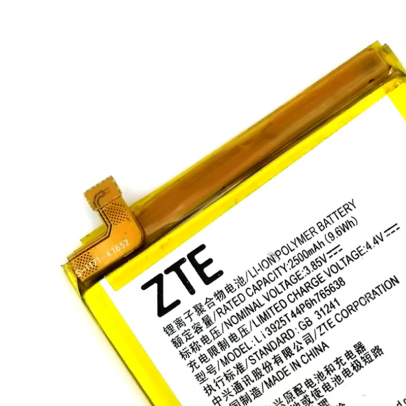På lager 2500mAh Li3925t44p6h765638 Batteri Til ZTE BLade V8 Lite 5.0 tommer Telefon af Høj Kvalitet