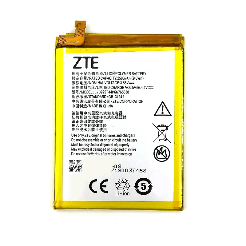 På lager 2500mAh Li3925t44p6h765638 Batteri Til ZTE BLade V8 Lite 5.0 tommer Telefon af Høj Kvalitet