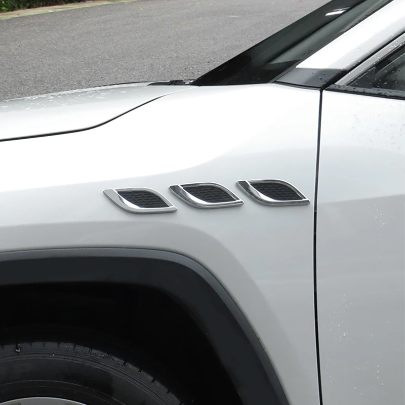 QHCP Bil Dækning Detektor ABS Chrome Front Side Løv Blad Fender Aftræk Luft Lampe Trim Fit For Ford Mustang + Alle Biler