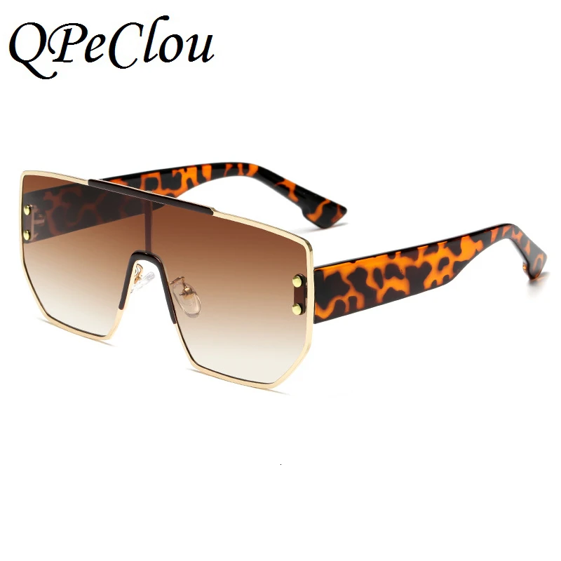 QPeClou 2019 Overdimensionerede Solbriller Kvinder Vintage Ét Stykke Beskyttelsesbriller Mænd Sol Briller, For Man Square Lunettes Oculos De Sol Feminino