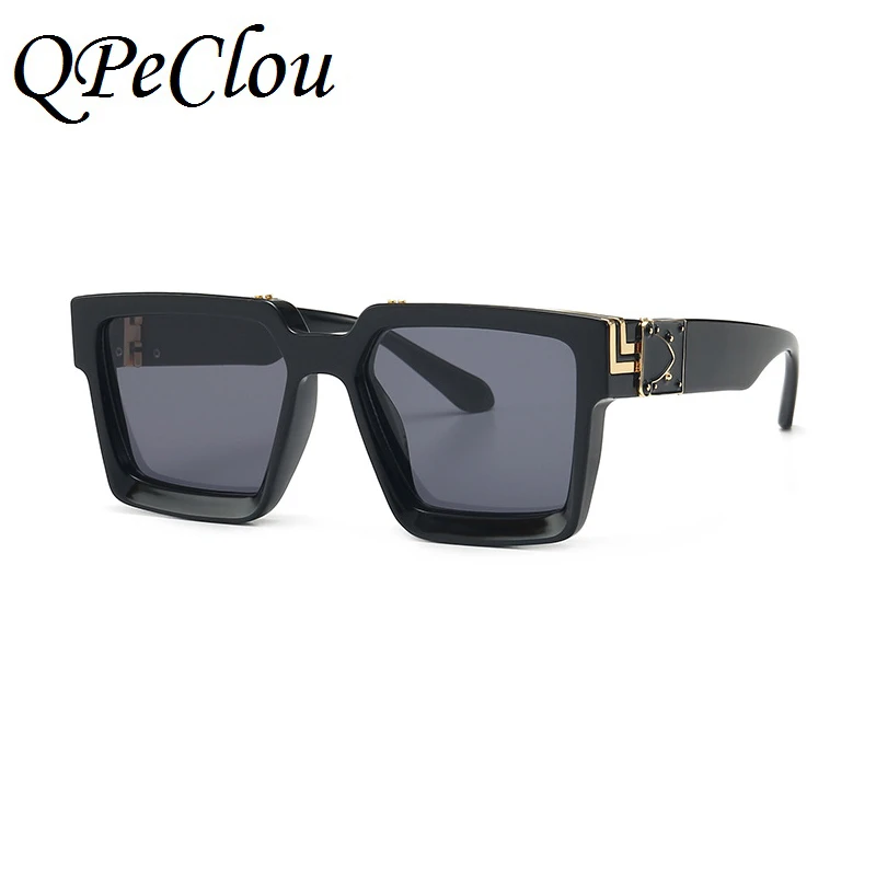 QPeClou Retro Square Solbriller Mænd Store Billede Vintage Solbriller Kvinder 2021 Nye Mode Briller Unisex Oculos De Sol Gafas