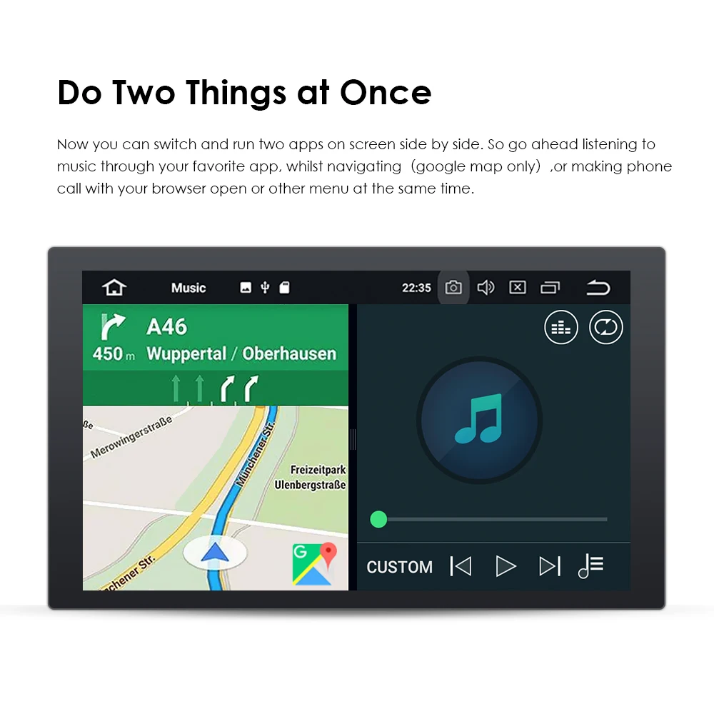 Quad-Core 2 Din Android 10.0 Universal Car Stereo Radio GPS-Navigation WiFi DAB Bluetooth OBD2 RDS+Kamera