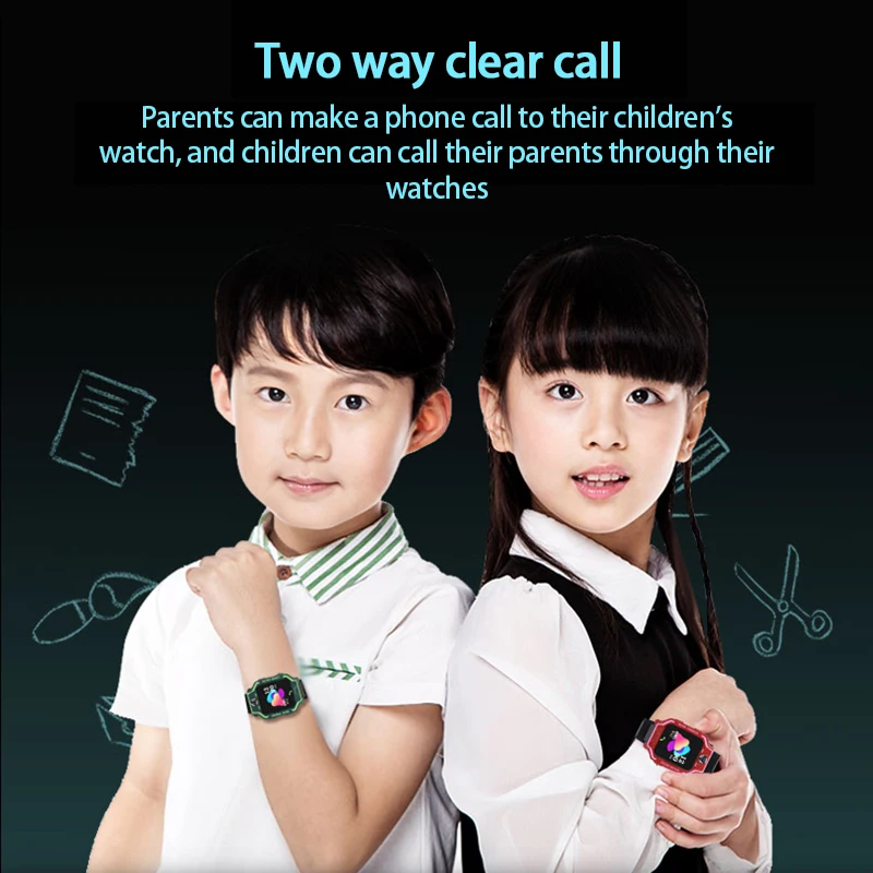 R36C Børns Watch Gave Kids Smart Ur LBS Position Q12 Baby Smart Ur Dual Camera SOS-Telefon Se Voice Chat Smartwatch