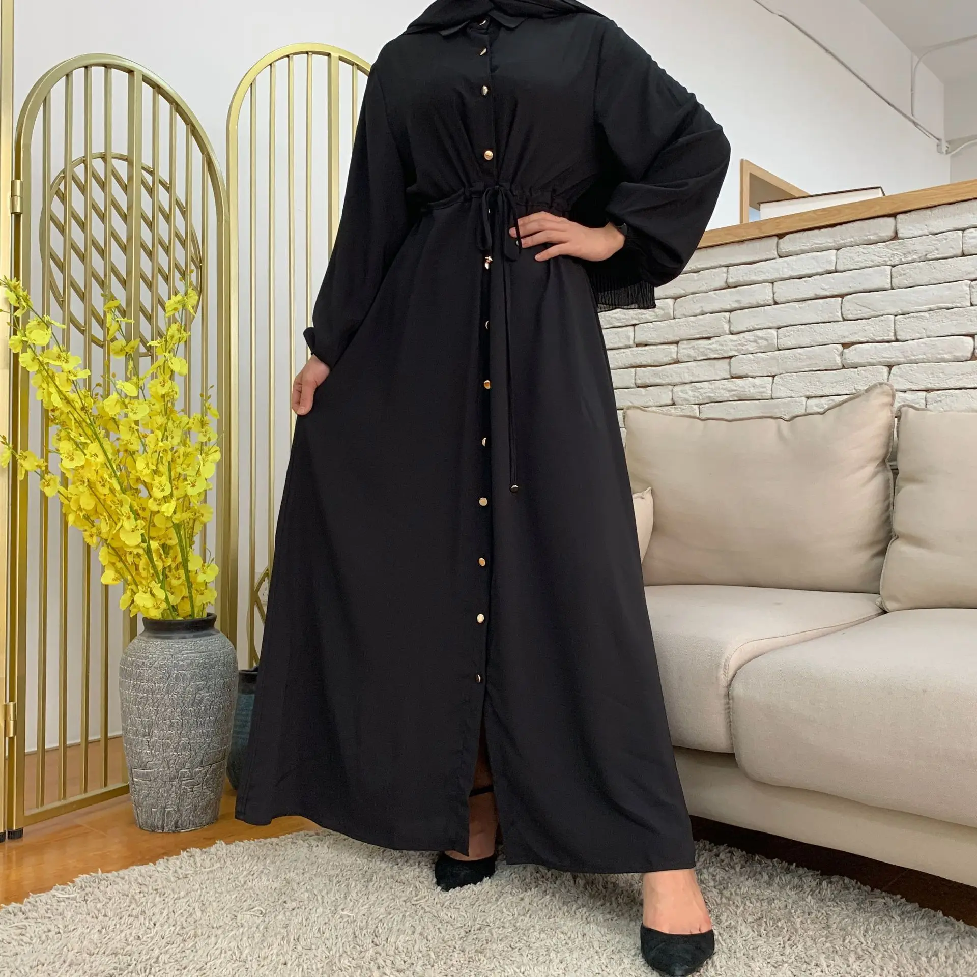 Ramadan Abayas for Kvinder, Muslimske Mode Dubai Abaya Tyrkiet Hijab Kjole Kaftan Kaftan Islam Kjoler Tøj Robe Sofa Femme