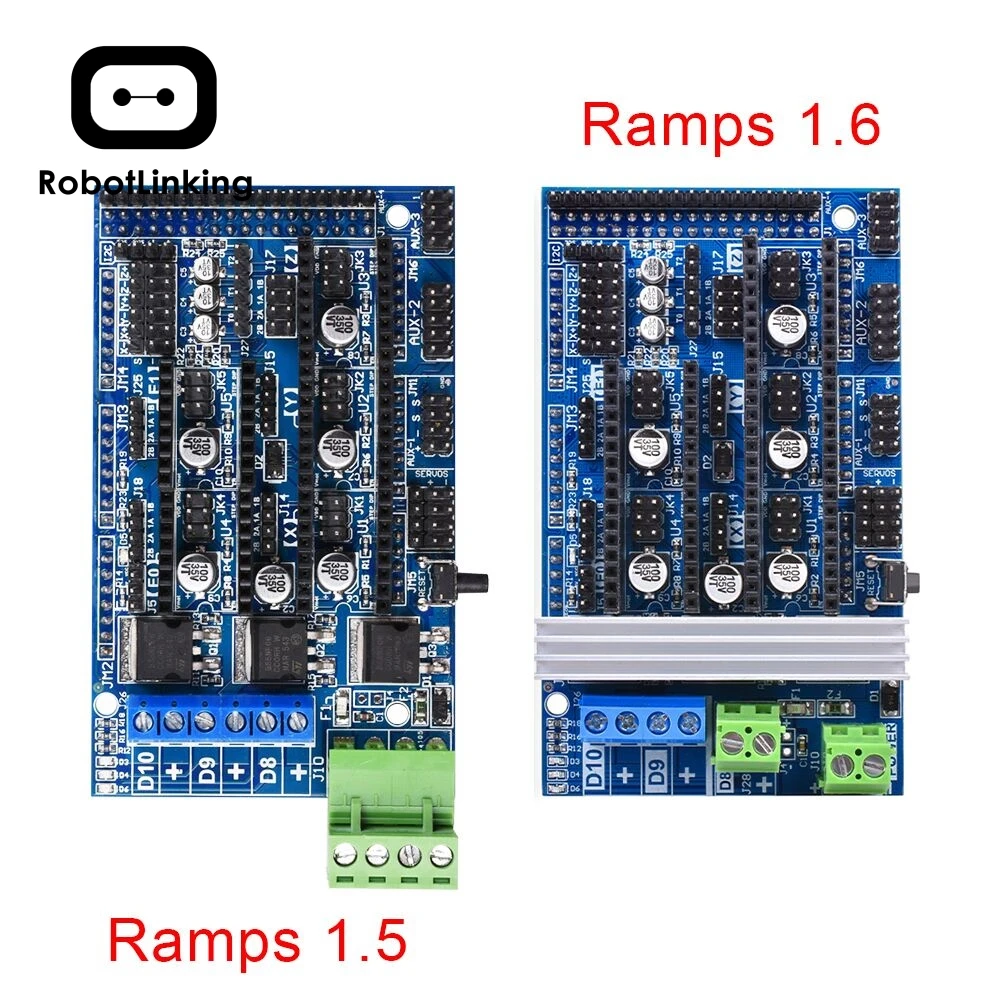 Ramper 1.6 Ramper 1.5 Opgradere Ramper 1.4 3D-Bundkort Understøtter A4988 DRV8825 TMC2130 Driver Reprap Mendel For 3D-Printer Dele
