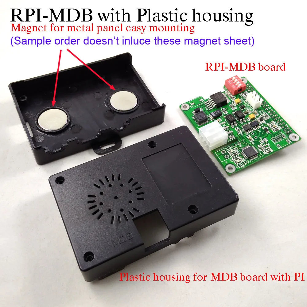 Raspberry pi til automat MDB pengeløse interface adapter bord med boliger, der arbejder med bill acceptor -, mønt-validator
