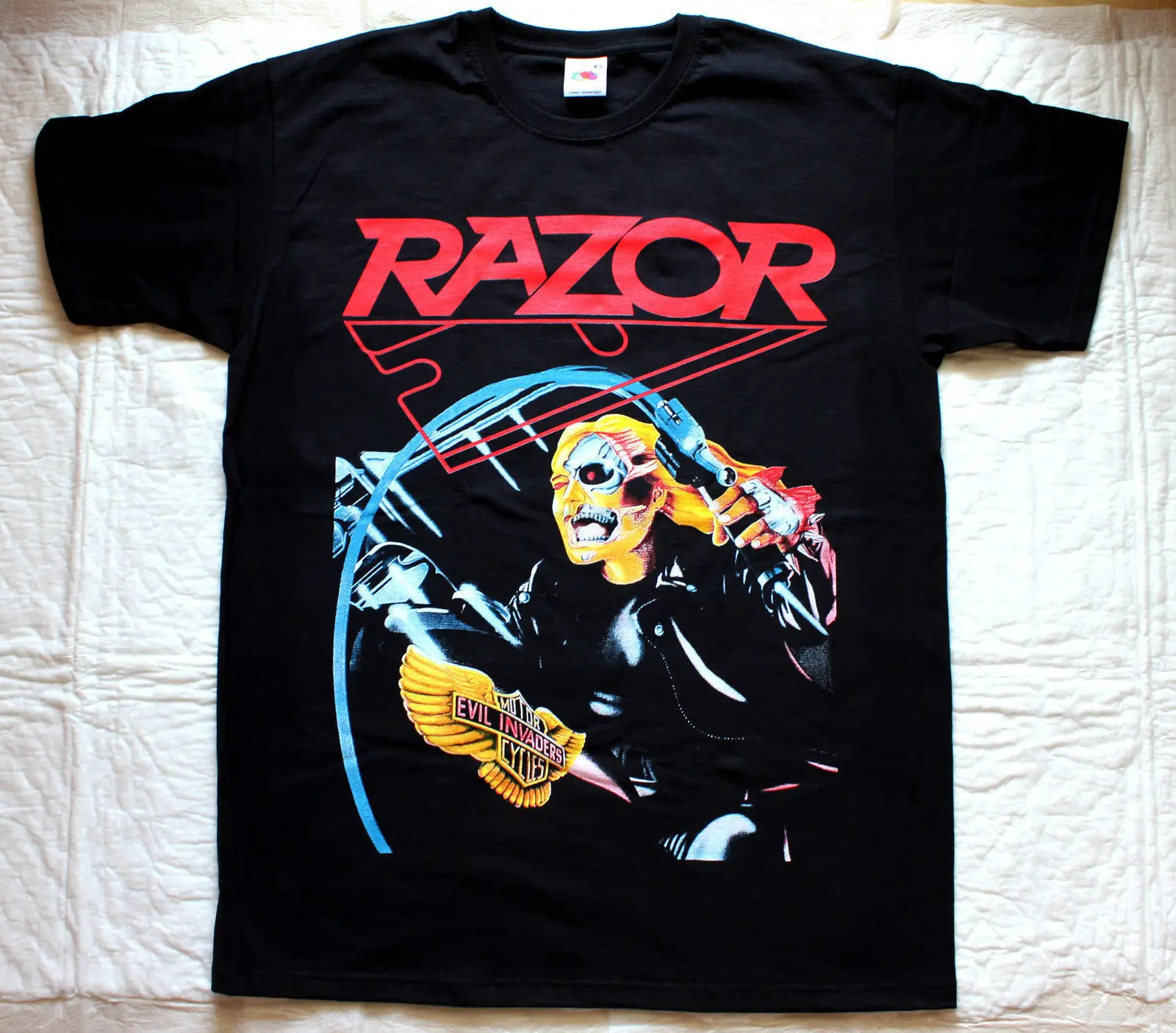 RAZOR ONDE ANGRIBERE'85 THRASH, SPEED METAL BAND OFFER S-XXL NYE SORT T-SHIRT Sommer Korte Ærmer T-Shirt Mode
