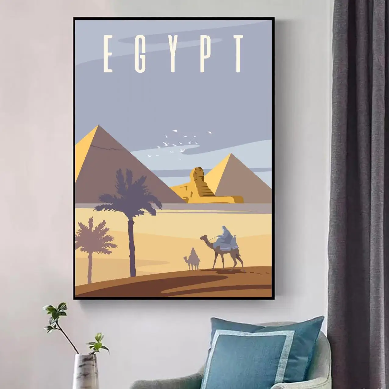 Rejser Til Egypten Kunst, Lærred, Plakat Print Hjem Wall Decor Maleri