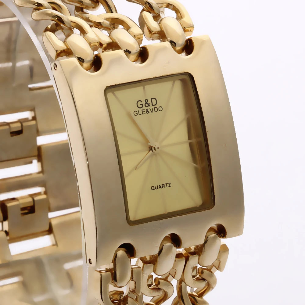 Relogio Feminino G&D Gold Kvinder Kvarts Armbåndsur I Rustfrit Stål Dame Ur Top Mærke Luksus Reloj Mujer Kol Saati Kvindelige