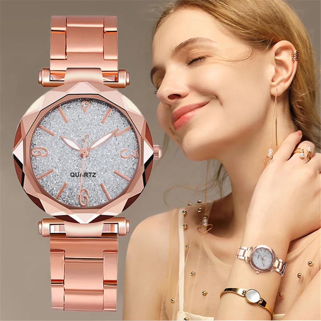 Relogio Feminino Top Luksus Kvalitet Mode Kvinder Ure Armbånd stjernehimmel Guld Ur Kvinder dameur dames horloges