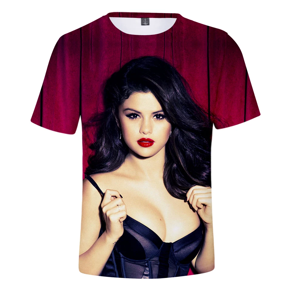 Rholycrown 3D-Print t-shirt til Kvinder, mænd Selena Gomez T-Shirt 3D Hip Hop Kort Ærme t-Shirts Piger Harajuku Sommer T-shirt XXS-4XL