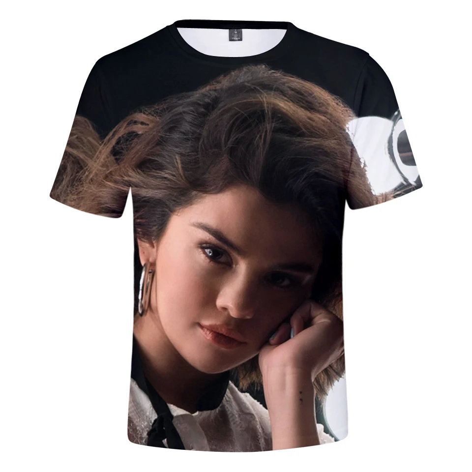Rholycrown 3D-Print t-shirt til Kvinder, mænd Selena Gomez T-Shirt 3D Hip Hop Kort Ærme t-Shirts Piger Harajuku Sommer T-shirt XXS-4XL