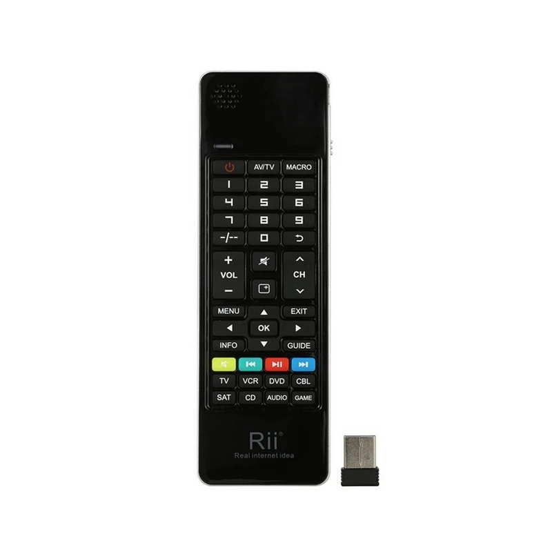 Rii i13 2,4 G Mini Wireless russiske Tastatur Flyve Air Mouse Kombinationer Mircophone Højttaler IR Remote-læring Til PC, Smart TV Boks