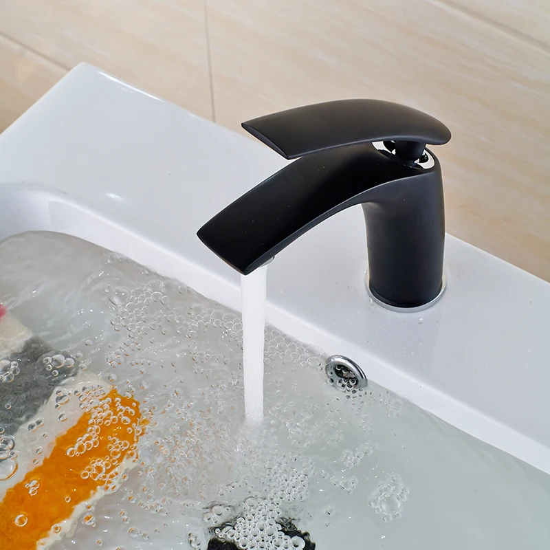 ROVATE Badeværelse Håndvask Hane, Tøjvask Vanity Sink Faucet Sort Finish Toilet Faucet