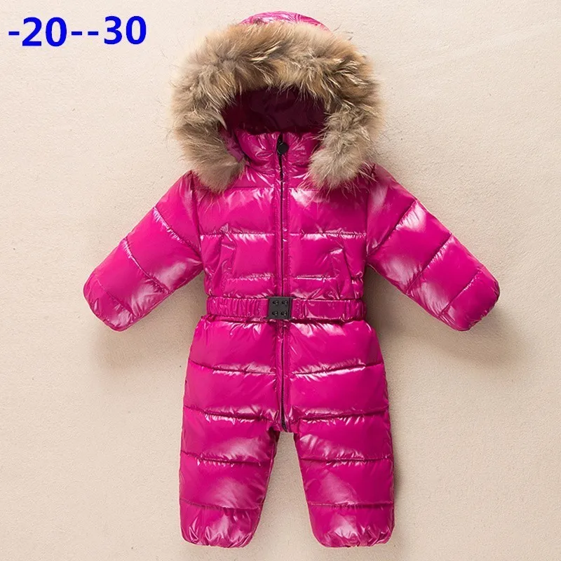 Rusland new born baby tøj vinter buksedragt varmt overtøj & frakker jakke til piger, baby tøj drenge parka sne bære romper