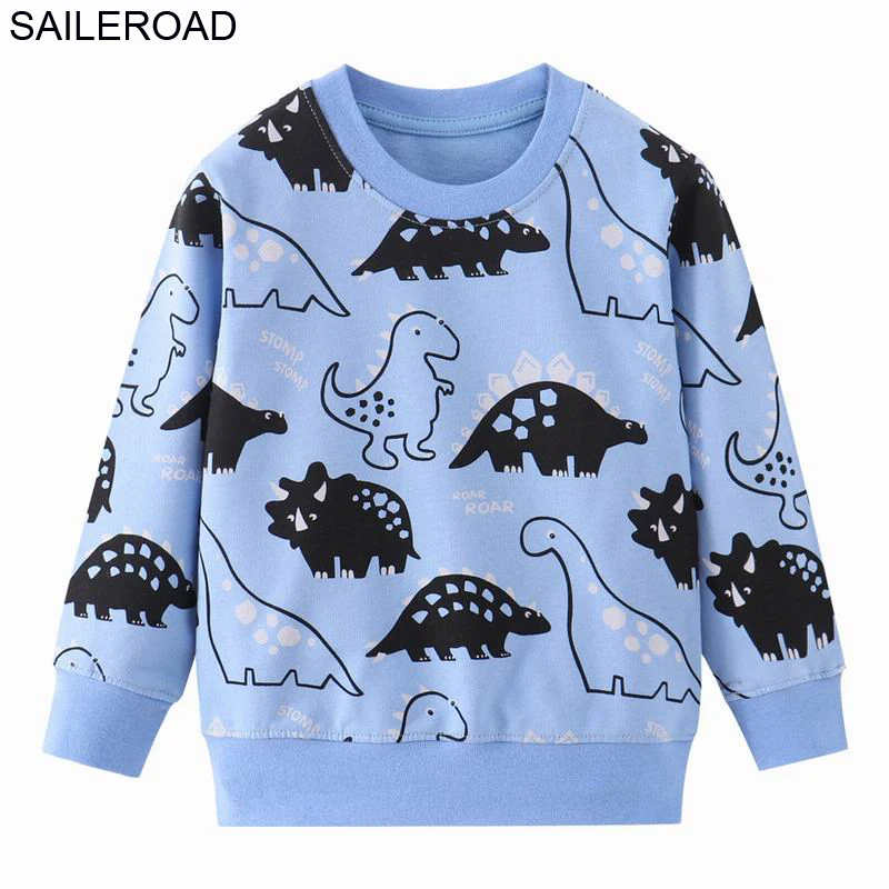 SAILEROAD Pullover Tee 2020 Foråret Efteråret Børn Dinosaur Sweatshirt Toppe langærmet T-Shirt Drenge Piger Barnets Baby Tøj