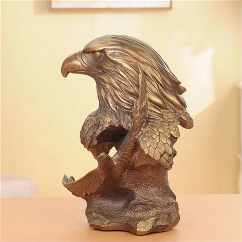 Salg Hawk Bust Skulptur Flyvende Ørn Statue Abstrakte Dyr Harpiks Kunst&håndværk, boligindretning kunstsamling Souvenir-L3216
