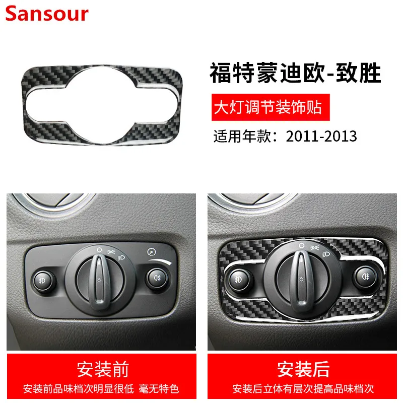 Sansour For Ford Mondial Bilen Forlygte Lampe Skifte Dekoration Frame Trim Klistermærker Til Ford Mondeo 2011-2019 Bil Styling