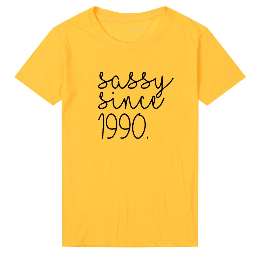 Sassy Siden 1990 Vintage Kvinder T-Shirt Sommer Mode kortærmet Tshirt Tumblr Graphic Tee 31 Fødselsdag Gave Camisas Mujer