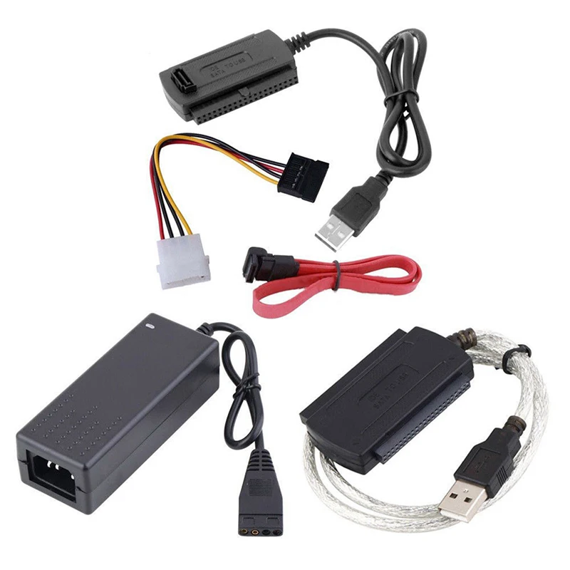 SATA/PATA/IDE til USB 2.0 Adapter Omformer Kabel (2,5/3,5-Tommers Harddisk