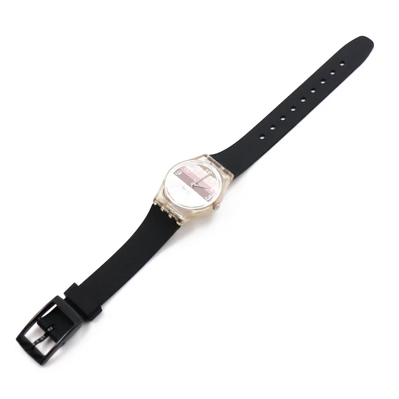 Se tilbehør silikone rem til swatch12mm LW143 LS116 LL115LM141 pin spænde Mode kvinders ur strap watch band
