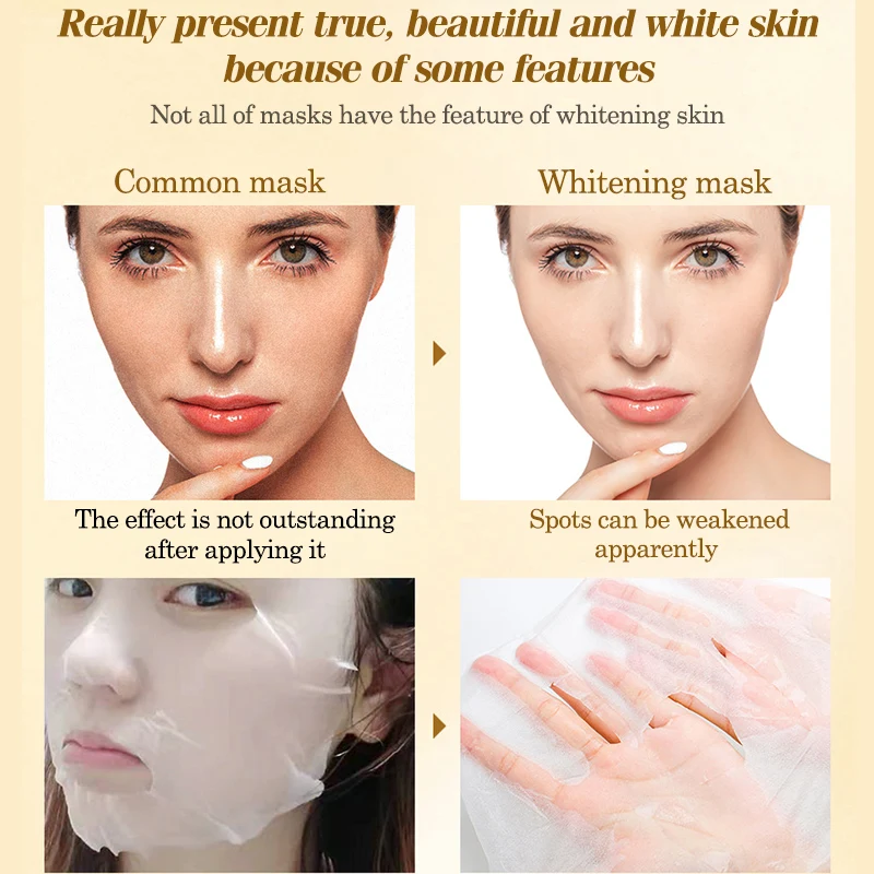 SENANA Kridtning Fregne Fjernelse Maske Nicotinamid Hydrating Fugtgivende Anti-Aging Face Mask Bud Opstrammende hudpleje 3stk