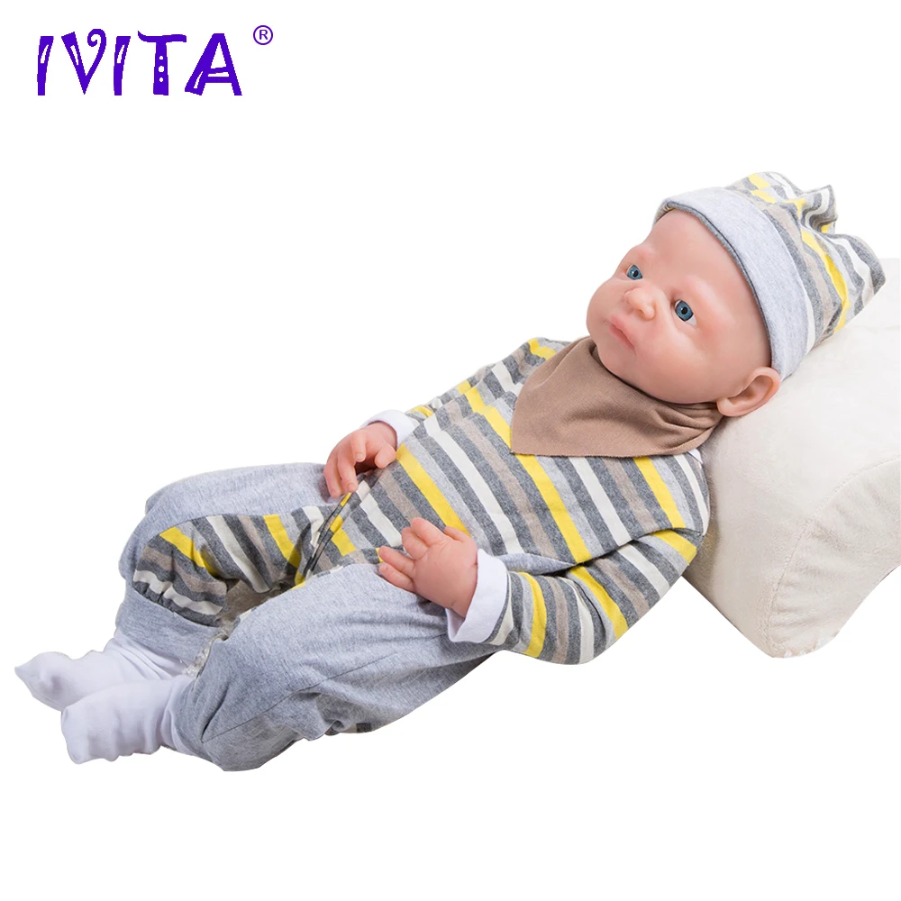 Sender fra USA og Kina WG1511 54cm 4.9 kg Silikone Reborn Dukker Baby Girl Øjne Åbnede Realistisk Bløde Baby Legetøj Gave til Børn