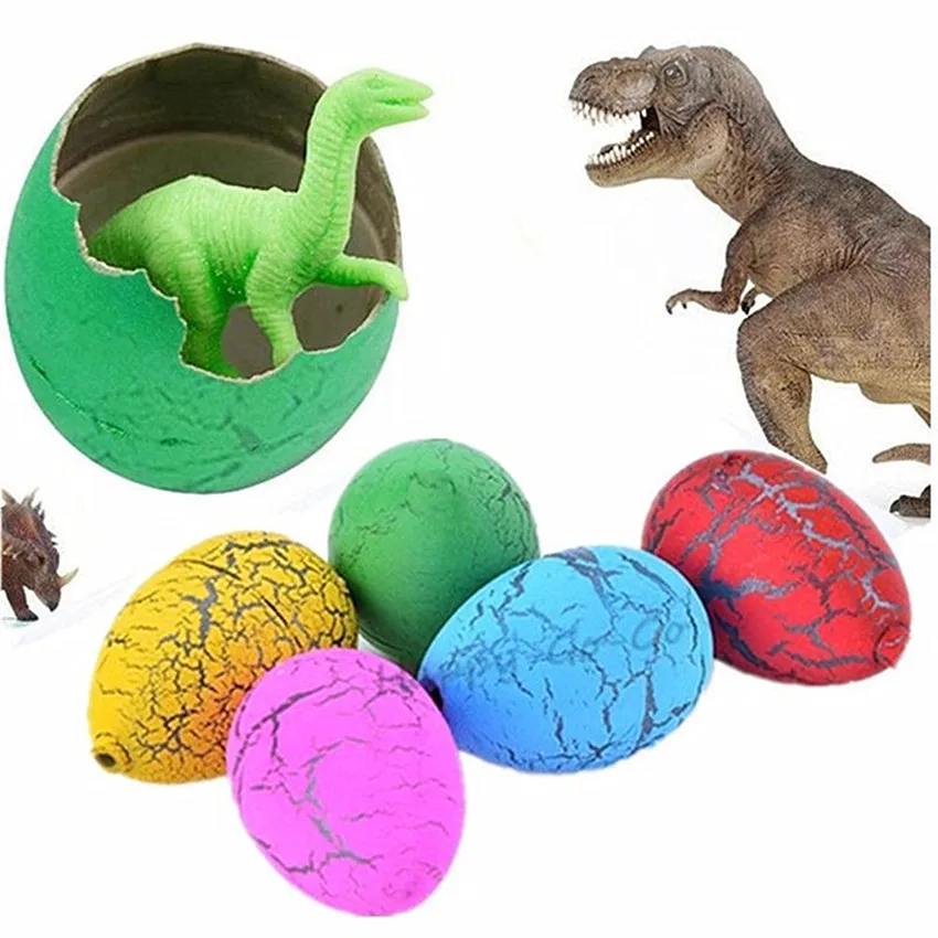 Sjove 10stk/masse Dinosaur Æg Action Figur Tilsæt Vand Revner Vokse Voksende Æg, der Udklækkes Voksende Uddannelse Legetøj til Børn Gaver