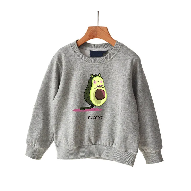 Sjove Avocado Kat Hoodie Kids Søde T-Shirts Drenge Sweatshirts Lille Barn Pige Sweatshirt Baby Nye Mode Efteråret Langærmet Toppe