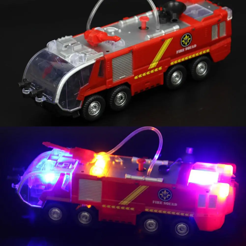Sjove Elektriske Brandmand Brand-Lastbil Musik, Lys, Lyd 360 Graders Sprøjte Vand Kids Pædagogisk Legetøj Gave