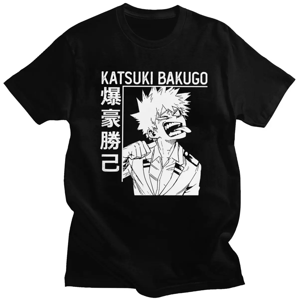 Sjove Mænd Katsuki Bakugo Boku Ikke Helt den Akademiske verden T-shirt i Bomuld Animationsfilm Tee Shirt Kort Ærme Manga Alle Kan Tshirt Merch Toppe