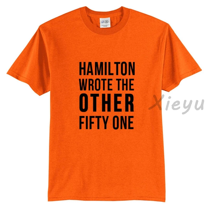 Sjove shirt musikalske t-shirt hamilton skrev den anden halvtredsindstyve en unisex bomuld mode-shirt mange farver