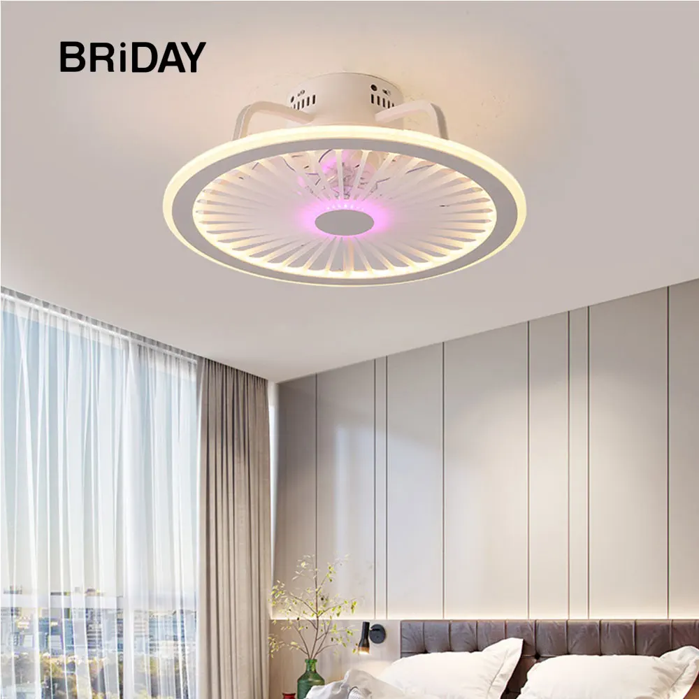 Smart loft ventilator-lampe med lys fjernbetjening lys loft ventilator lamper 50cm med APP control soveværelse indretning ny